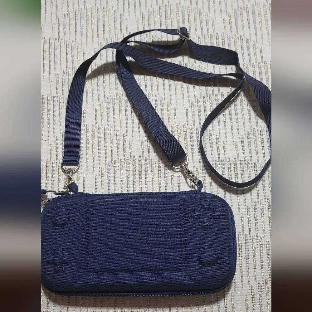 Navy Blue Portable Gaming Console Case Little Nintedo Switch.